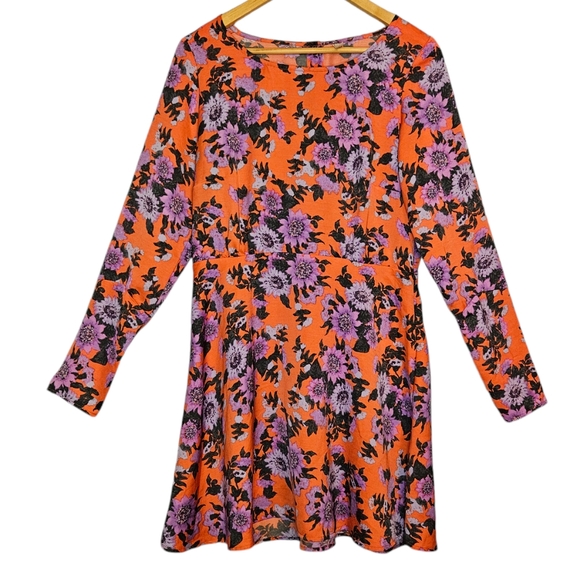 Free People Parker Floral Long Sleeve Dress size 8 - Picture 2 of 9